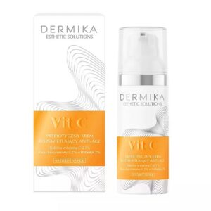 Dermika Esthetic Solutions Vit C prebiotyczny krem rozświetlający anti-age na dzień i na noc 50ml