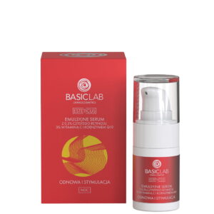 BasicLab Esteticus emulsyjne serum z 0.3% czystego retinolu 3% witaminą C i koenzymem Q10 15ml