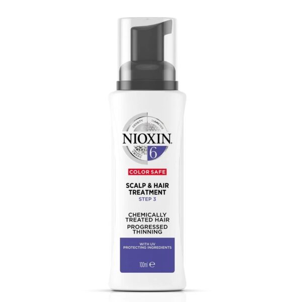 NIOXIN System 6 Scalp & Hair Leave-In Treatment kuracja bez spłukiwania do skóry głowy i włosów po zabiegach chemicznych znacznie przerzedzonych 100ml