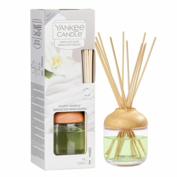 Yankee Candle Reed Diffuser pałeczki zapachowe z dyfuzorem Fluffy Towels 120ml