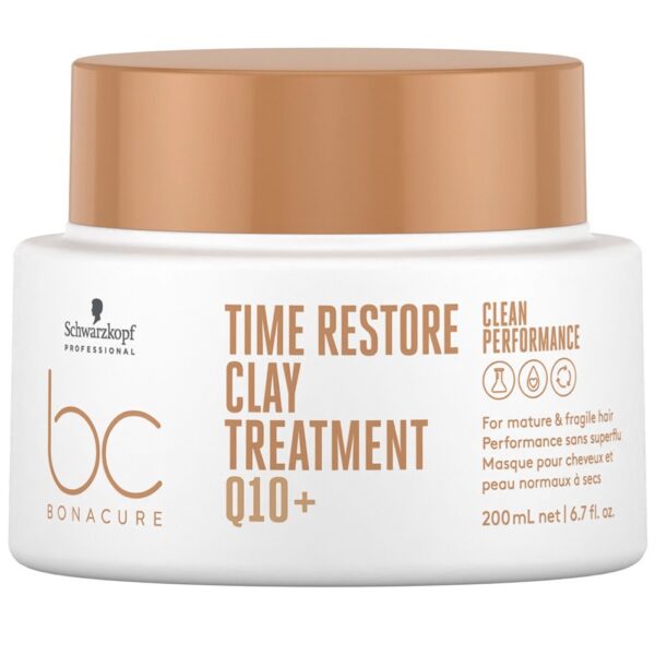 Schwarzkopf Professional BC Bonacure Time Restore Clay Treatment wzmacniająca maska glinkowa do włosów dojrzałych i kruchych 200ml