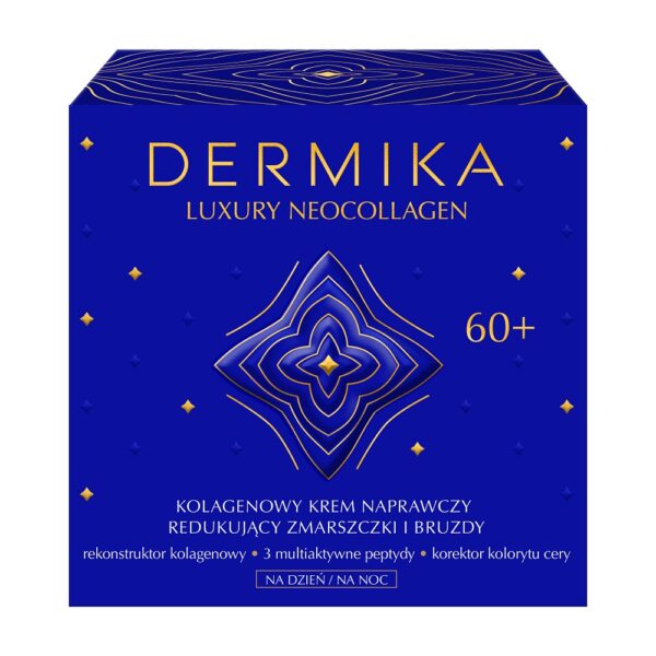 Dermika Luxury Neocollagen 60+ kolagenowy krem naprawczy do redukcji zmarszczek i bruzd na dzień i na noc 50ml