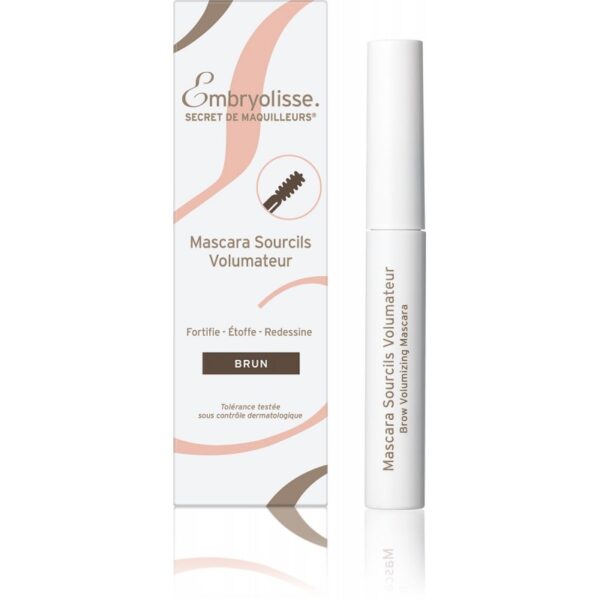 Embryolisse Brow Volumizing Mascara pogrubiająca maskara i pielęgnujące serum do brwi 2w1 Deep Brown 5ml