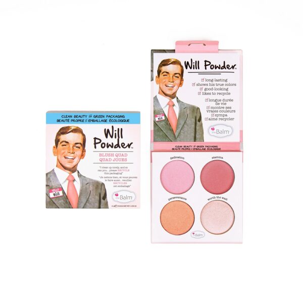 The Balm Will Powder Blush Quad paleta róży do policzków 10g