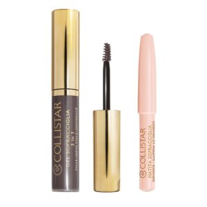 Collistar Perfect Eyebrow Gel koloryzujący żel do brwi 2 Castano Asia + Brightening Eyebrow Pencil kredka do brwi