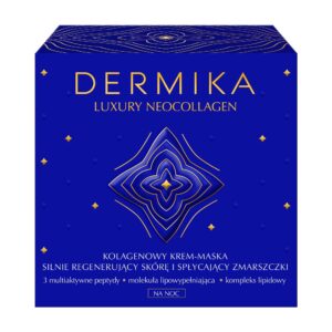 Dermika Luxury Neocollagen kolagenowy krem-maska do silnej regeneracji skóry i spłycania zmarszczek na noc 50ml