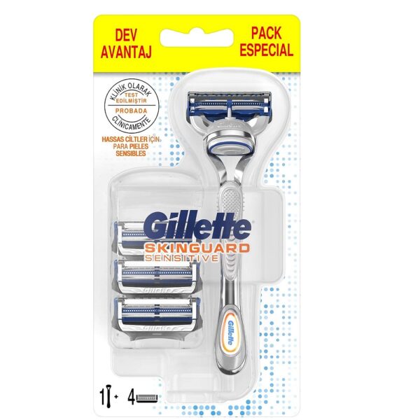 Gillette Skinguard Sensitive maszynka do golenia do skóry wrażliwej + wkład 4szt