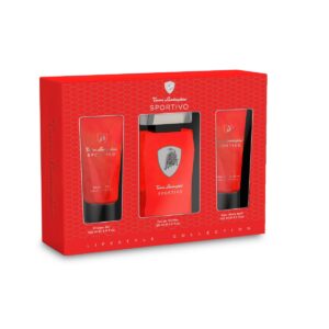 Tonino Lamborghini Sportivo zestaw woda toaletowa spray 125ml + balsam po goleniu 100ml + żel pod prysznic 100ml