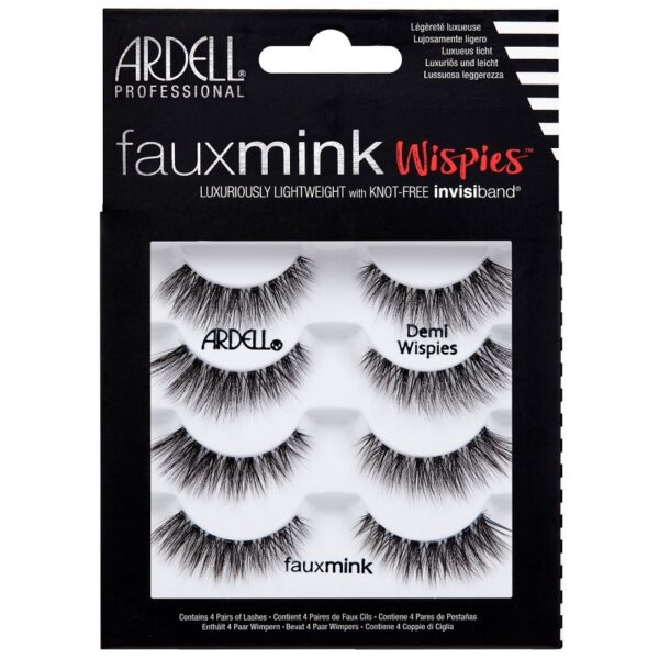 Ardell Faux Mink Demi Wispies 4 pary sztucznych rzęs na pasku Black