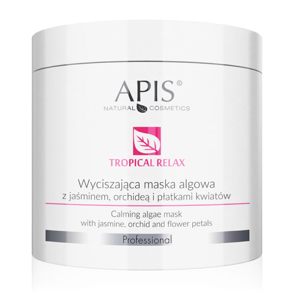 APIS Tropical Relax wyciszająca maska algowa z jaśminem orchideą z płatkami kwiatów 200g