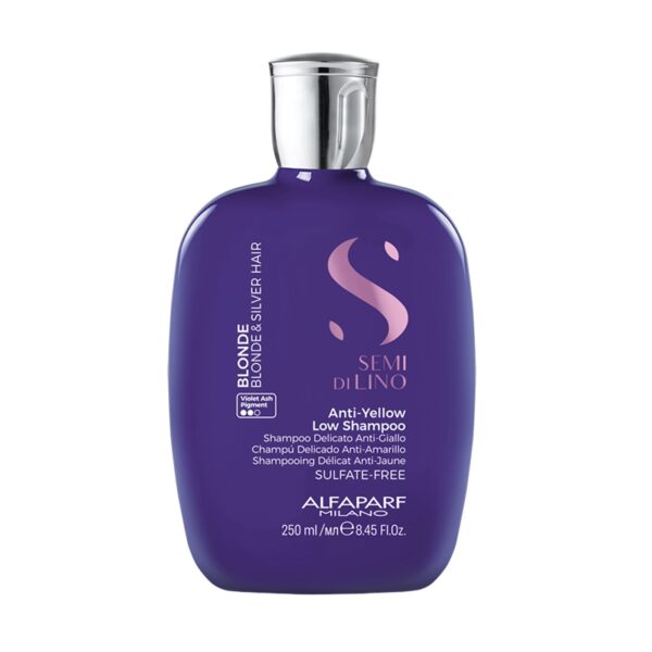 Alfaparf Semi Di Lino Blonde Anti-Yellow Low Shampoo delikatny szampon do włosów blond i rozjaśnianych 250ml