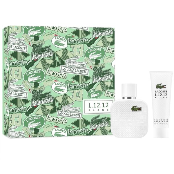 Lacoste L.12.12 Blanc zestaw woda toaletowa spray 50ml + żel pod prysznic 50ml