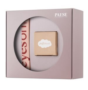 Paese Merry Look zestaw Puff Cloud puder pod oczy 5.3g + Eyes On tusz dający efekt foxy eye 8ml