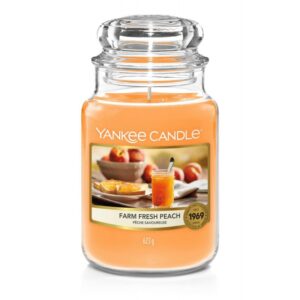 Yankee Candle Świeca zapachowa duży słój Farm Fresh Peach 623g