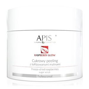 APIS Raspberry Glow cukrowy peeling z liofilizowanymi malinami 220g