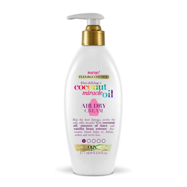 OGX Frizz-Defying + Coconut Miracle Oil Air Dry Cream krem do włosów suchych i zniszczonych 177ml