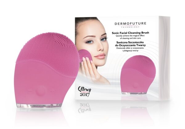 Dermofuture Sonic Facial Cleansing Brush szczoteczka soniczna do oczyszczania twarzy różowa