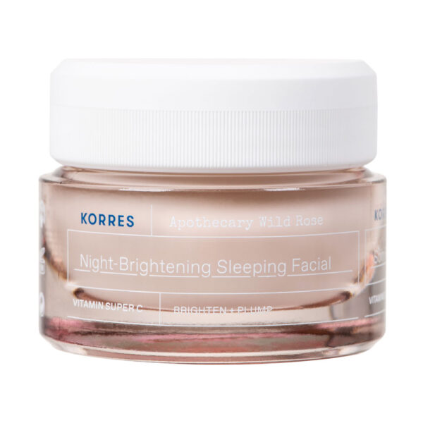 Korres Apothecary Wild Rose Night-Brightening Sleeping Facial rozświetlający krem do twarzy na noc 40ml