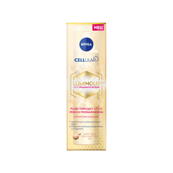 Nivea Cellular Luminous 630® SPF20 fluid tonujący na dzień przeciw przebarwieniom 40ml