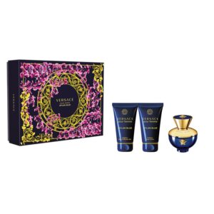 Versace Pour Femme Dylan Blue zestaw woda perfumowana spray 50ml + żel pod prysznic 50ml + balsam do ciała 50ml