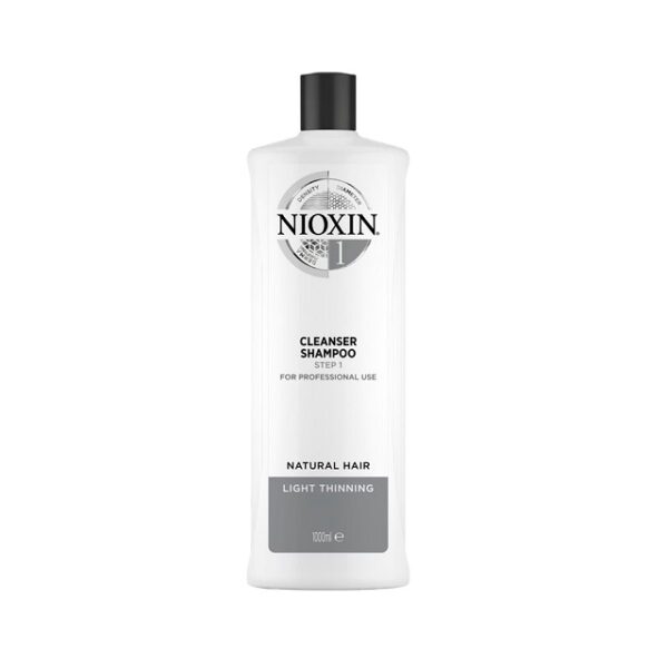 NIOXIN System 1 Cleanser Shampoo oczyszczający szampon do włosów normalnych lekko przerzedzonych 1000ml