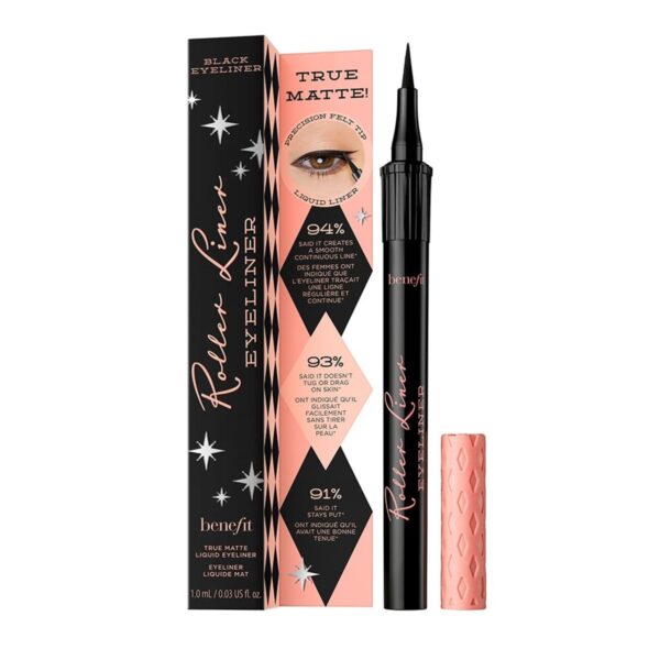 Benefit Roller Liner Matte Liquid Eyeliner matowy eyeliner w pisaku Black 1ml