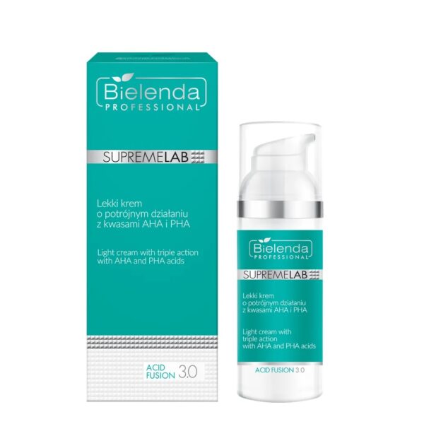 Bielenda Professional SupremeLab Acid Fusion 3.0 lekki krem o potrójnym działaniu z kwasami AHA i PHA 50ml