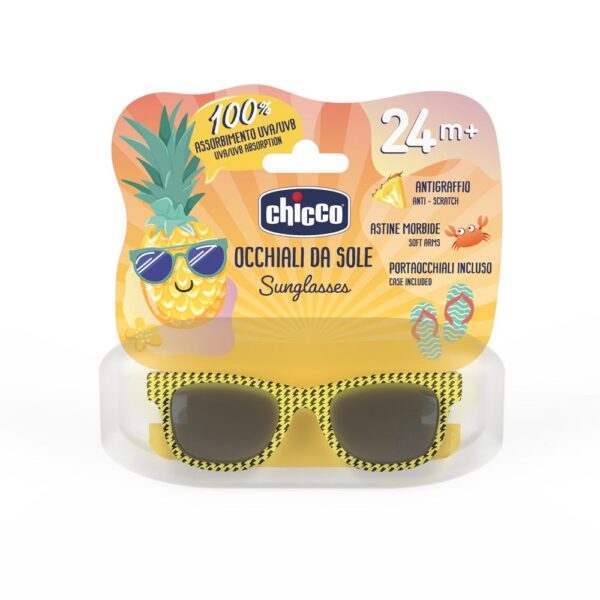 Chicco Okulary przeciwsłoneczne z filtrem UV dla dzieci 24m+ Żółte