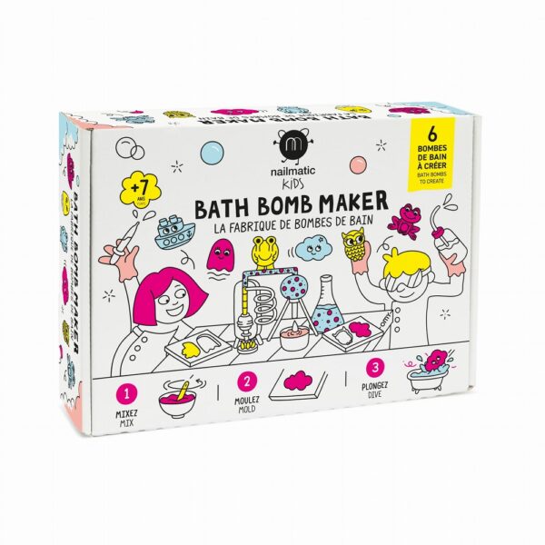 Nailmatic Kids Bath Bomb Maker zestaw do tworzenia kul kąpielowych 6 kształtów