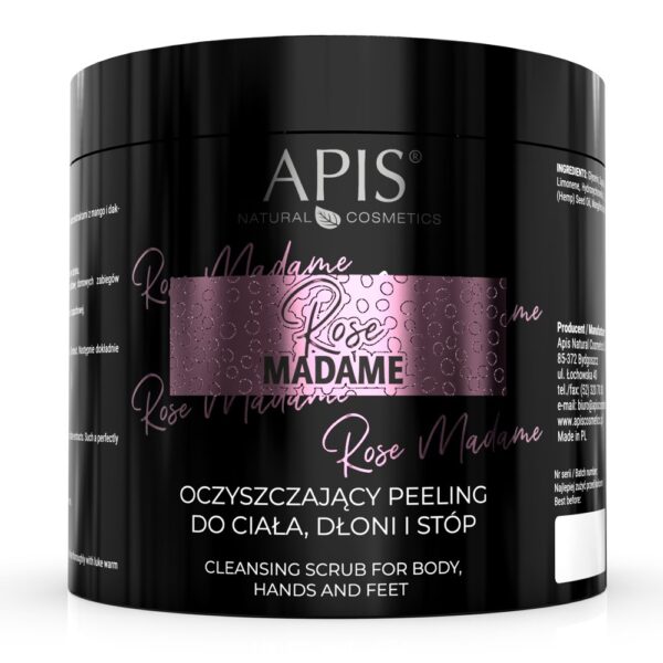 APIS Rose Madame oczyszczający peeling do ciała dłoni i stóp 700g