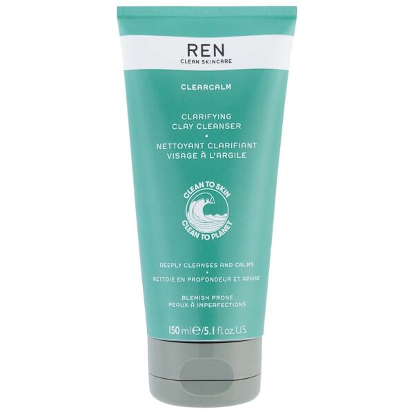 REN Clearcalm Clarifying Clay Cleanser głęboko oczyszczający żel do twarzy 150ml