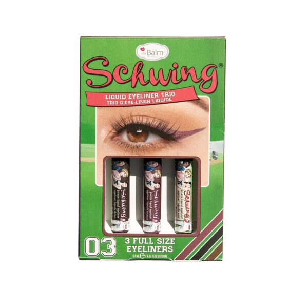 The Balm Schwing Liquid Eyeliner Trio zestaw eyelinerów w płynie 3x1.7ml