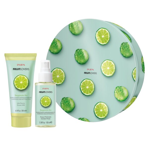 Pupa Milano Fruit Lovers Bergamot zestaw mleczko pod prysznic 200ml + mgiełka do ciała 100ml