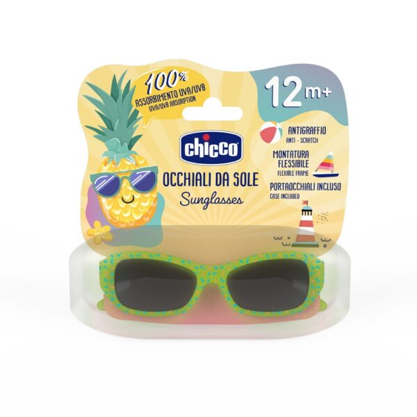 Chicco Okulary przeciwsłoneczne z filtrem UV dla dzieci 12m+ Zielone