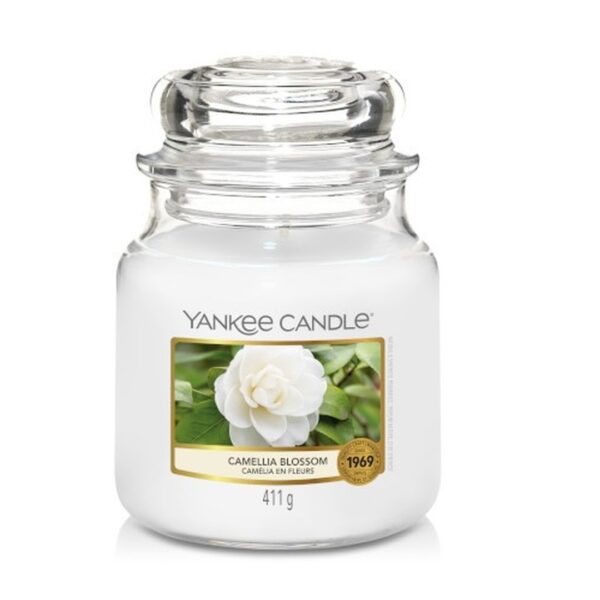 Yankee Candle Świeca zapachowa średni słój Camellia Blossom 411g