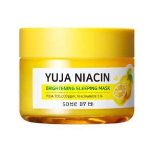 Some By Mi Yuja Niacin Miracle Brightening Sleeping Mask rozjaśniająco-nawilżająca maska na noc 60g