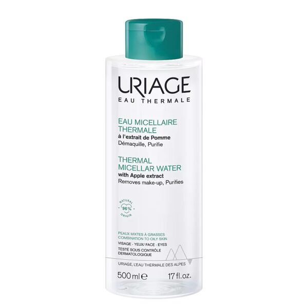 URIAGE Thermal Micellar Water płyn micelarny z ekstraktem z jabłka do cery mieszanej i tłustej 500ml