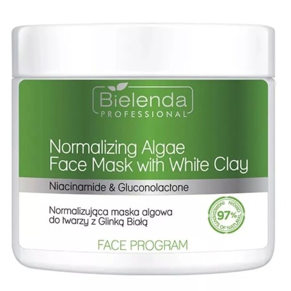 Bielenda Professional Normalizing Algae Face Mask normalizująca maska algowa do twarzy z białą glinką 160g