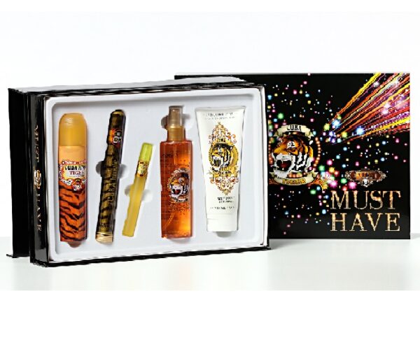 Cuba Original Cuba Tiger Must Have zestaw woda perfumowana spray 100ml + woda perfumowana spray 35ml + miniatura wody perfumowanej spray 15ml + mgiełka spray 200ml + balsam do ciała 200ml