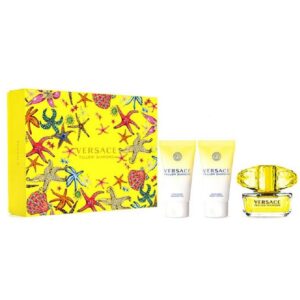 Versace Yellow Diamond zestaw woda toaletowa spray 50ml + balsam do ciała 50ml + żel pod prysznic 50ml