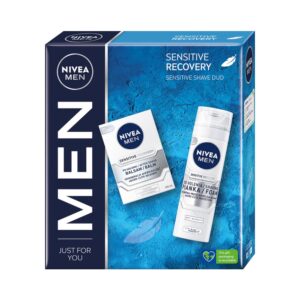 Nivea Men Sensitive Recovery zestaw balsam po goleniu 100ml + pianka do golenia 200ml