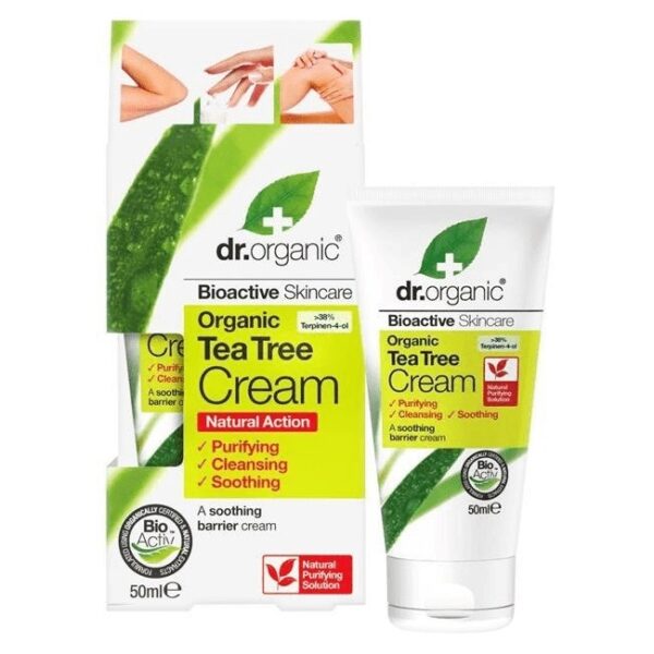 Dr.Organic Tea Tree Purifying Cream oczyszczająco-kojący krem z wyciągiem z drzewa herbacianego 50ml