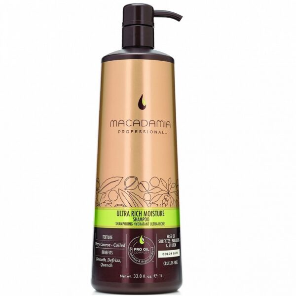 Macadamia Professional Ultra Rich Moisture Shampoo nawilżający szampon do włosów grubych 1000ml