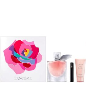 Lancome La Vie Est Belle zestaw woda perfumowana spray 50ml + balsam do ciała 50ml + Hypnose mini tusz do rzęs 2ml