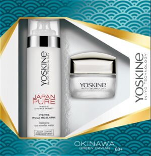 Yoskine Okinawa Green Caviar zestaw krem na dzień i noc 60+ 50ml + Japan Pure ryżowa woda micelarna 200ml