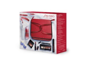 Shiseido Beauty Essentials zestaw Color Makeup 5szt + Ultimune Power Infusing Concentrate 50ml + Instant Eye and Lip Makeup Remover 125ml + Vital Perfection 2x15ml + kosmetyczka