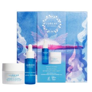 Lumene Nordic Hydra Magical Hydration zestaw Aqua Serum 30ml + Intense Hydration Moisturizer 50ml