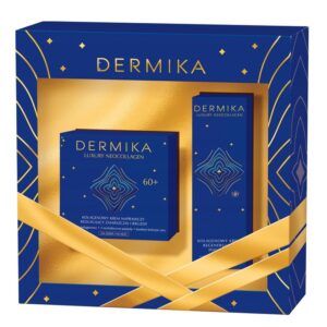 Dermika Luxury Neocollagen zestaw kolagenowy krem naprawczy 50ml + kolagenowy krem regenerujący pod oczy 15ml