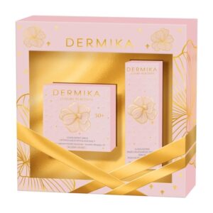 Dermika Luxury Placenta zestaw luksusowy krem liftingująco-wygładzający 50ml + przeciwzmarszczkowe serum pod oczy i na powieki 15ml