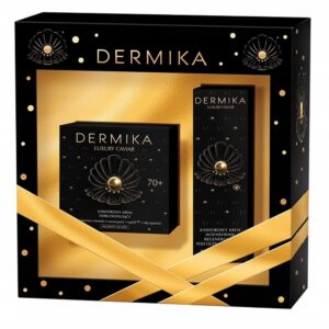 Dermika Luxury Caviar zestaw kawiorowy krem odbudowujący 70+ 50ml + kawiorowy krem intensywnie regenerujący pod oczy i na powieki 15ml